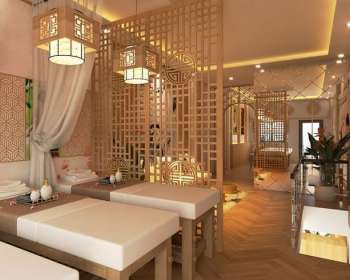 Thiết kế spa dưỡng sinh phong cách Trung Hoa hiện đại diện tích 80m2 tại Cần Thơ