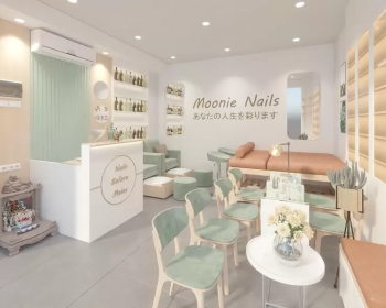 Thiết kế - Thi công tiệm nails Moon mang phong cách đơn giản tại Cần Thơ