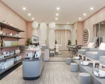Thiết kế tiệm nails hiện đại phong cách cao cấp 60m2 tại Quận 1 - HCM
