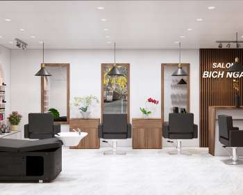 Thiết kế - Thi công tiệm salon tóc cá nhân hóa cho chủ cửa hàng 