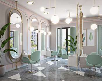 Thiết kế - Thi công salon tóc phong cách Á Đông tại Cần Thơ