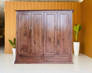 Tủ quần áo 4 cánh gỗ sồi Nga TA178