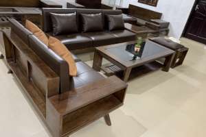 Top 5 mẫu sofa gỗ chữ L đang bán chạy tại Châu Anh 