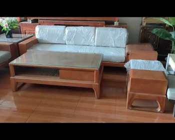 Sofa gỗ chữ L 2 văng BG288