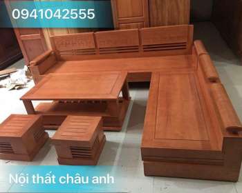 Sofa góc L tay trứng xoan đào BG017