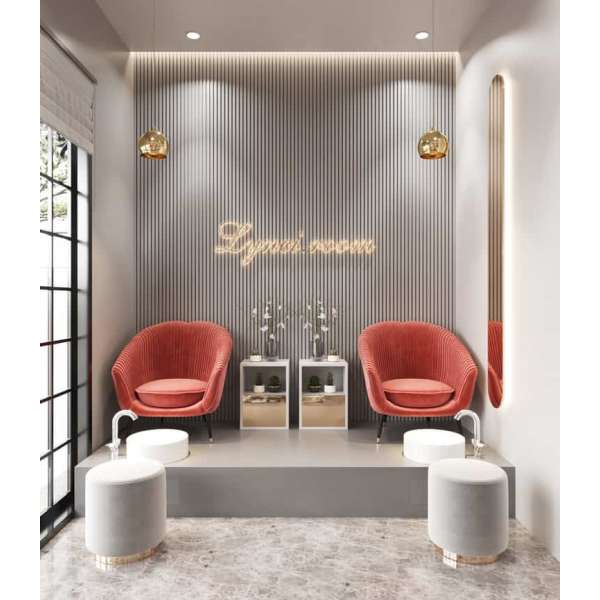 Thiết kế tiệm nails Lycin Room diện tích 30m2 tại Dĩ An Bình Dương TKN005