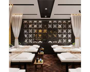 Thiết kế spa Đông Y 1000m2 phong cách cổ điển cho Cô Hiền ở TP Đà Nẵng