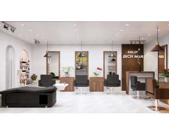 Thiết kế - Thi công tiệm salon tóc cá nhân hóa cho chủ cửa hàng 