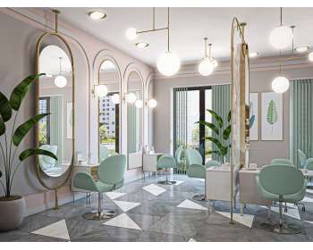 Thiết kế - Thi công salon tóc phong cách Á Đông tại Cần Thơ
