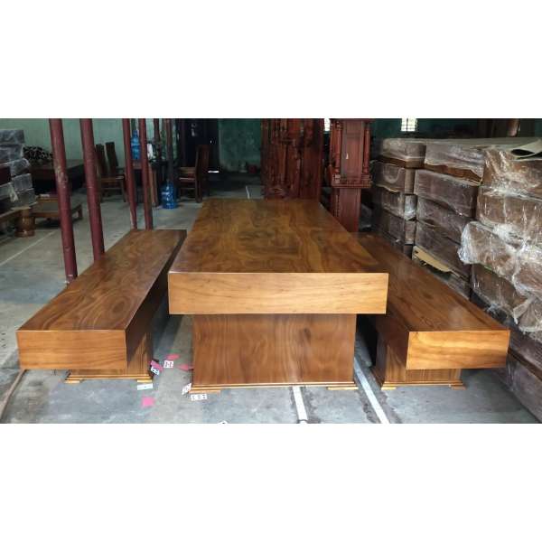 Bộ bàn ghế K3 nguyên khối hộp gỗ hương xám K33