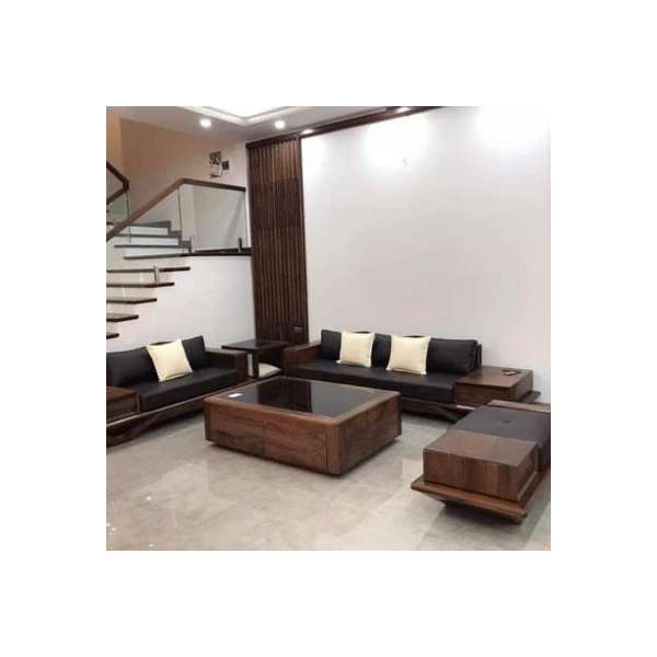 Sofa 2 văng chân thuyền gỗ sồi Nga F126