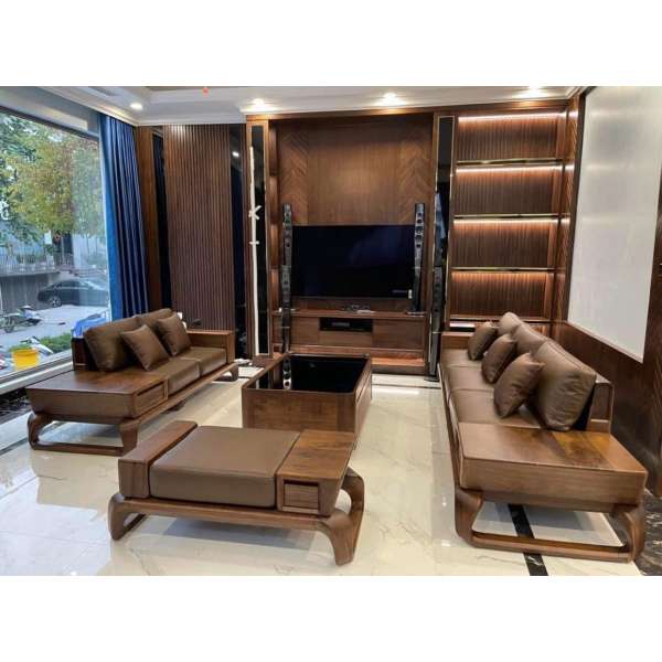 Sofa 2 văng chân xoắn gỗ sồi Nga SF123