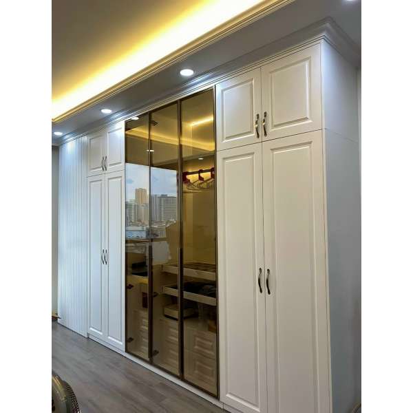 Tủ quần áo nhôm kính cao cấp .QA157