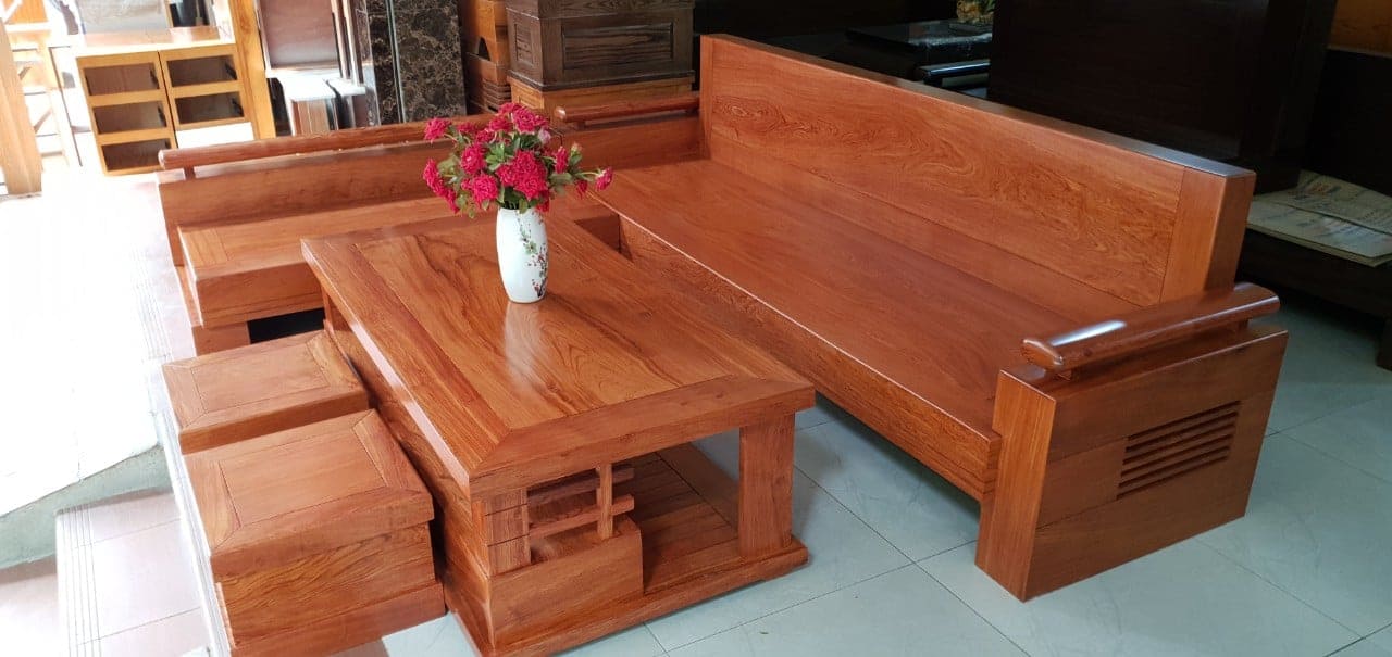 Sofa góc L hương đá mang đến sự hoàn hảo cho căn phòng của bạn. Với thiết kế độc đáo, sản phẩm sẽ tạo ra một không gian tiện nghi và rộng rãi. Chất liệu gỗ hương đá đem lại tính bền vững và đẳng cấp cho sản phẩm.