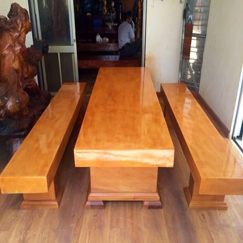 Bộ bàn ghế K3 nguyên khối hộp gỗ cẩm vàng K32