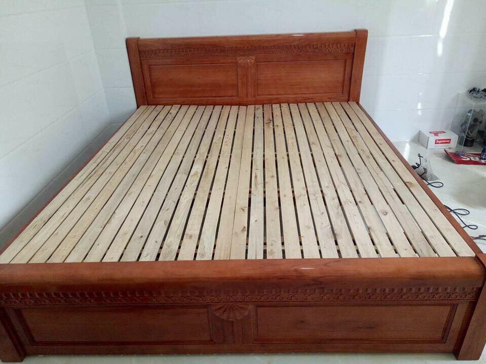 Giường ngủ gỗ xoan đào GN006